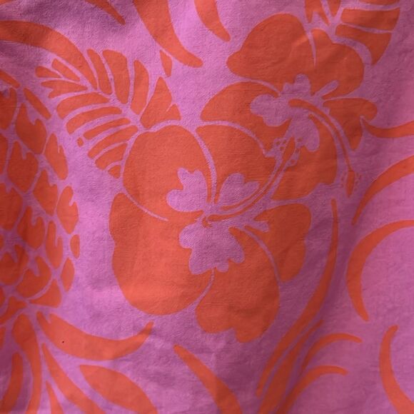 LILLY PULITZER Pink and Orange Floral Dress, Side Slits, Split Neckline, Size 6 - Picture 3 of 8